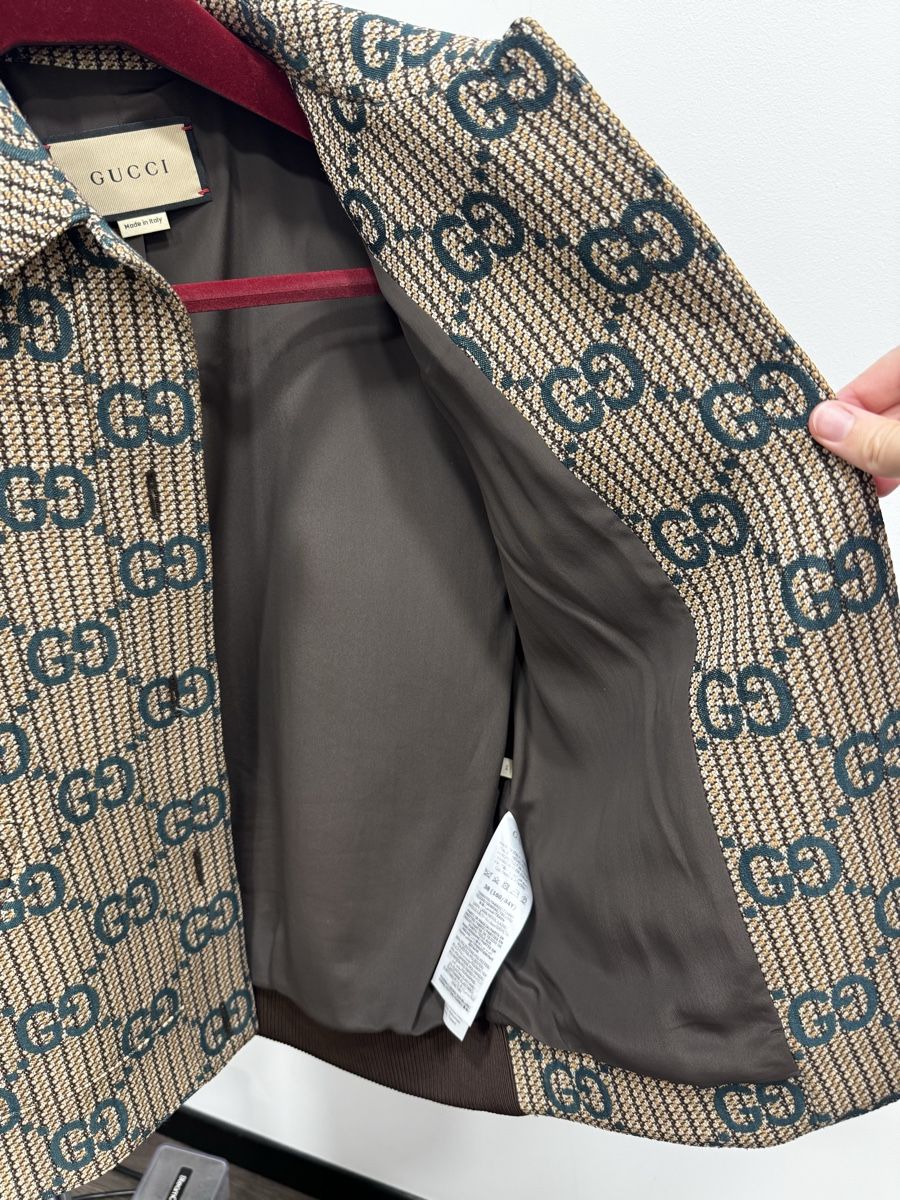 Gucci Vestes: Gucci Jacket GG Monogram Beige Size it 38 New – Neuf (Voir description) à Thonex par Lux_brands01 6