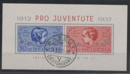 Schweiz Pro Juventute Block 1937 Bl.3 o Katwert: 70.00 CHF
