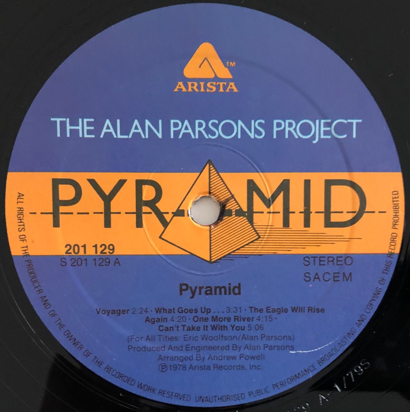 Vinyles: THE ALAN PARSONS PROJECT - PYRAMID – D'occasion à Poliez-Pittet par Newtown-Records 2