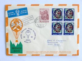 1970 Hochalpen Ballonflug - gestempelt: CHIASSO