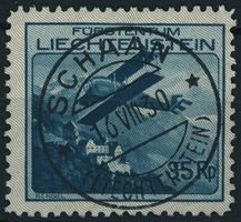 FL - 1930 - Flugpost - Flugzeug - Voll Stempel