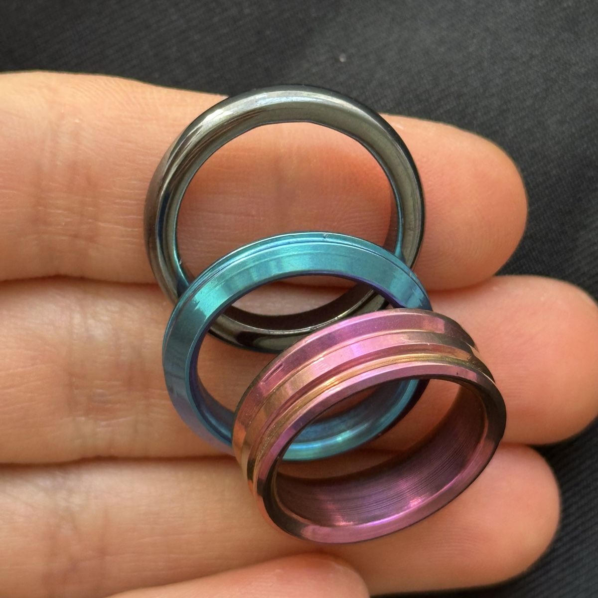 Energetix Ringe: Hématite und Metallische Edelstahl Ring Set – Neu (gemäss Beschreibung) aus Givisiez von dor_xb9k 1