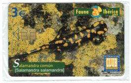 Privat-Telefonkarte Spanien Feuersalamander originalverpackt