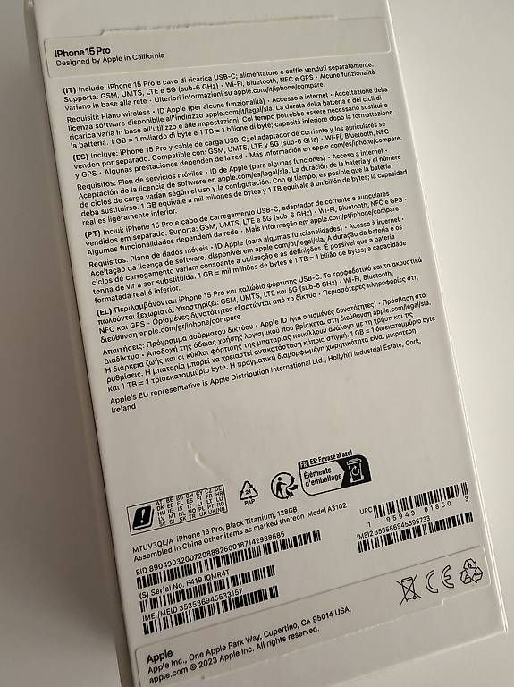 Telefoni cellulari / Smartphones: Apple IPhone 15 Pro 128Gb - Perfetto Stato – Usato da Davesco-Soragno venduto da AGiaretti 4