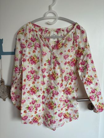 🌷 Blouse fleurie rose H&M fille T.158