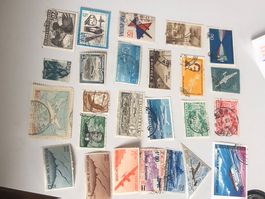 Lot mit 25 FLIEGERMARKEN - auch sehr alte !