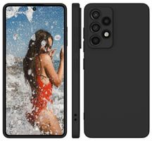 Für Galaxy A53 5G Liquid Silicone Case Hülle Cover black