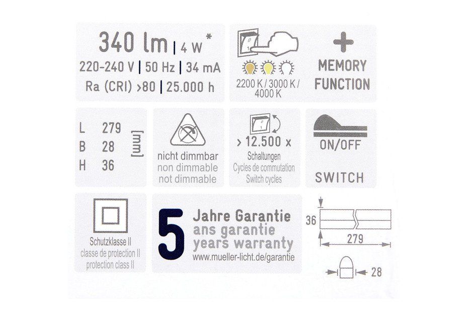 Müller Lampade: Müller Licht Linex Switch Tone 30 | 4 W – Nuovo (secondo la descrizione) da Gommiswald venduto da Bullhead 4