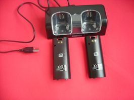 Wii Remote Kontrol Ladestation mit 2 Akkus