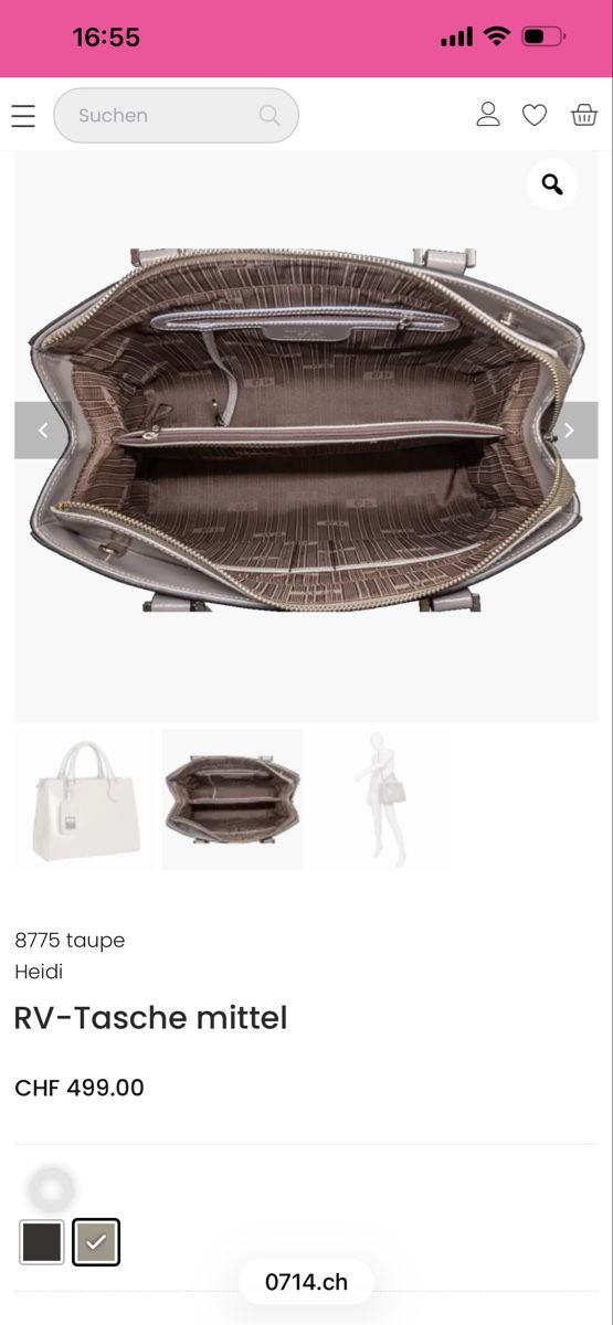 07 14 Borse da donna: Designertasche 0714 Heidi Taupe – Usato da Gockhausen venduto da Borandir 8