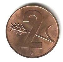 2 Rappen Münze 1968 Kupfer