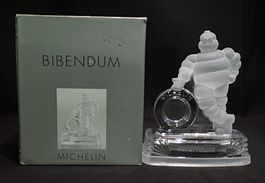 Michelin Männchen Figur, Bibendum, Cristal d'Arques, France