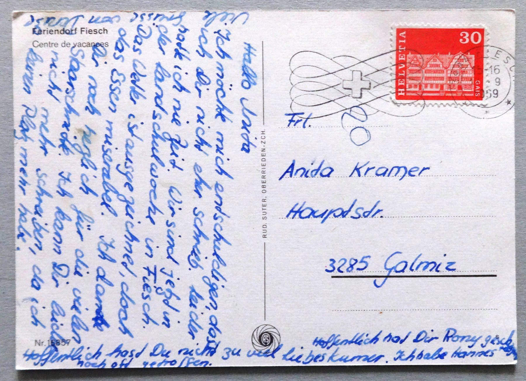 Cartes postales: Feriendorf Fiesch – D'occasion à Fétigny par Billy2miny 1