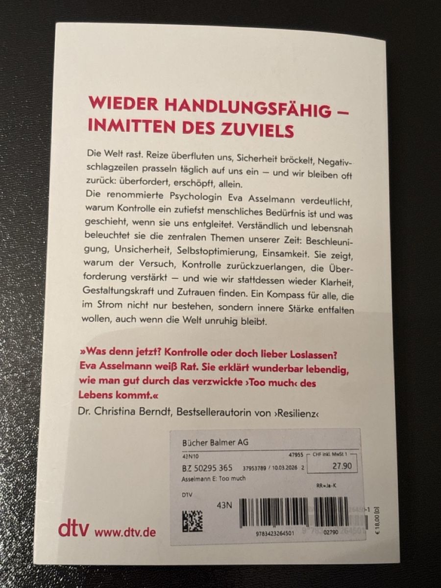 Libri: Buch Too much – Nuovo (secondo la descrizione) da Knonau venduto da nat_7csw 1