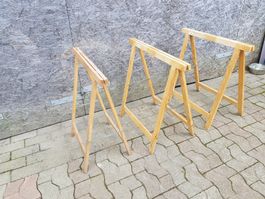 3 Stk. Holz-Bock / Sägebock, stabil, Top Zustand!!