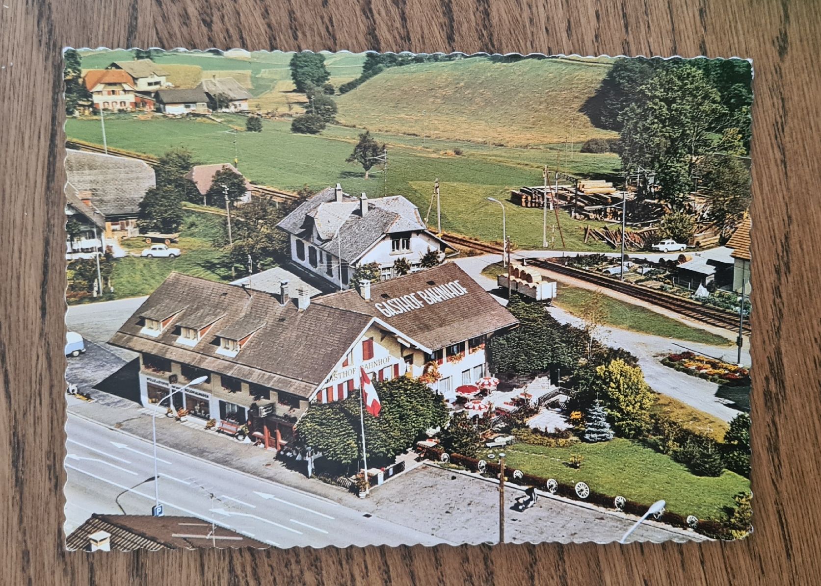 Cartoline postali: ehem. Restaurant Bahnhof, Häusernmoos – Usato da Ebikon venduto da Donar50