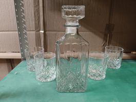 Ensemble Carafe Décanteur à Whisky avec 4 verres Set