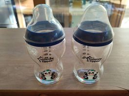 2 Schoppenflaschen Glas von tommee tippee