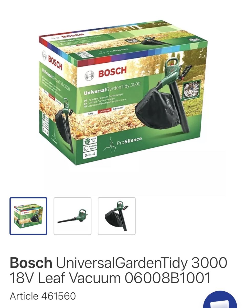 Bosch Soffiatori & Aspiratori per foglie: BOSCH Universal GardenTidy 3000 – Usato da Schongau venduto da Designart 5