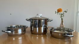 Kochtopf, Damp- und Bratpfanne