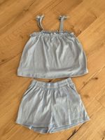 Sommer Set H&M Gr.134/140 Shorts Top hellblau neuwertig