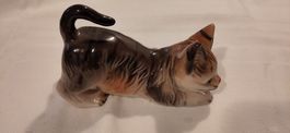süsse rot braune Porzellan Katze 9x13cn -  schön verarbeitet