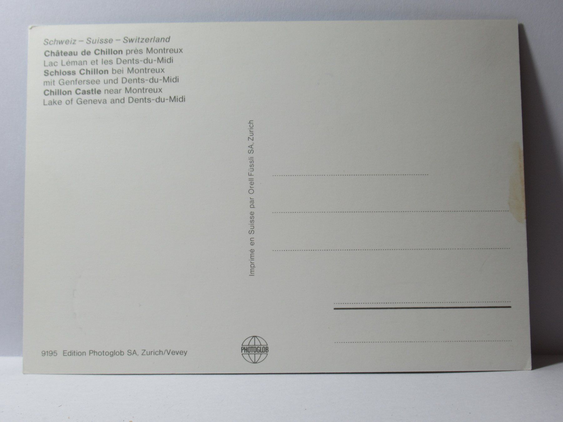 Cartes postales: Bildpostkarte , Château de Chillon – Neuf (Voir description) à Grenchen par Bluemchen1900 1