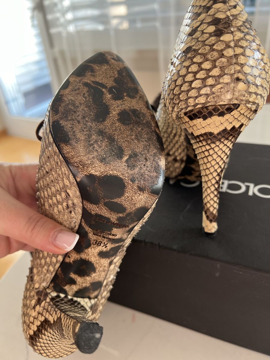 Dolce & Gabbana Scarpe da donna: D&G Dolce&Gabbana Pumps Python Print Gr. 38,5 Pelz Bommel – Usato da Dietikon venduto da samtundseide 6