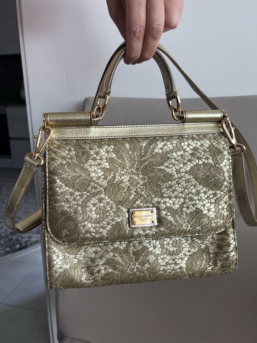 Dolce & Gabbana Taschen für Damen: Dolce and Gabanna Sicily Gold Bag – Gebraucht aus Châtelaine von Veradat