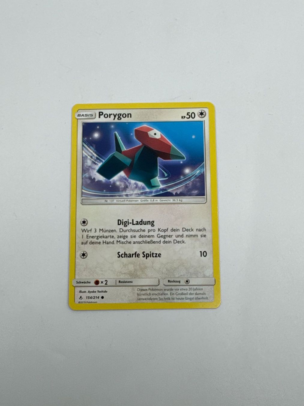 Pokémon Sammelbilder & Trading cards: Pokemon-Karte Porygon 154/214 – Gebraucht aus Herisau von Seyashop1