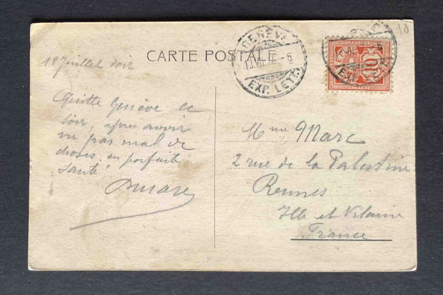 Cartoline postali: AK Les Mouettes a Geneve – Usato da Goldau venduto da artelier1 1
