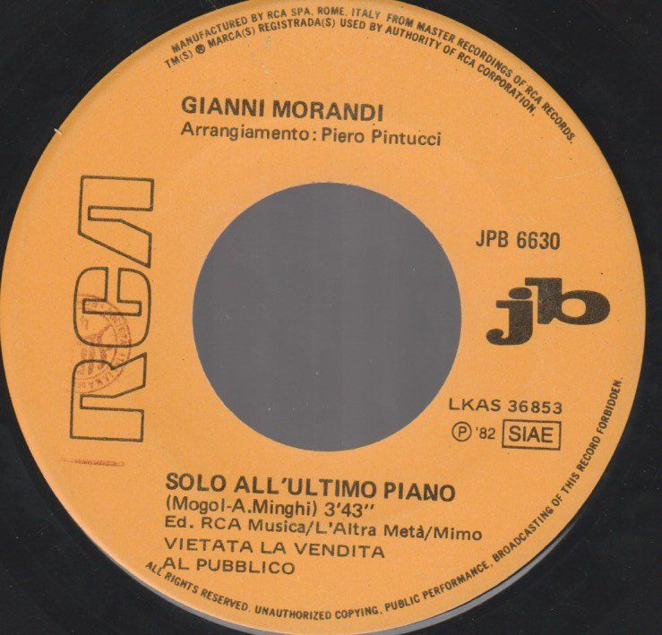 Dischi in vinile: 7 " juke box COCCIANTE RICCARDO / GIANNI MORANDI E' PASSATA – Usato da Vezia venduto da Aquarius_Age 1