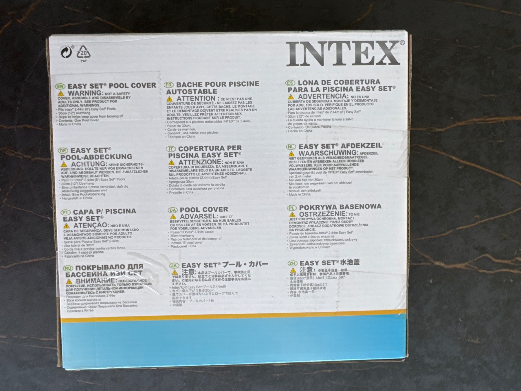 Intex Piscine: INTEX Pool Abdeckung 2.2m Krystal Clear Pool Basics Neu – Nuovo e nell'imballaggio originale da Bassersdorf venduto da Zysti 3