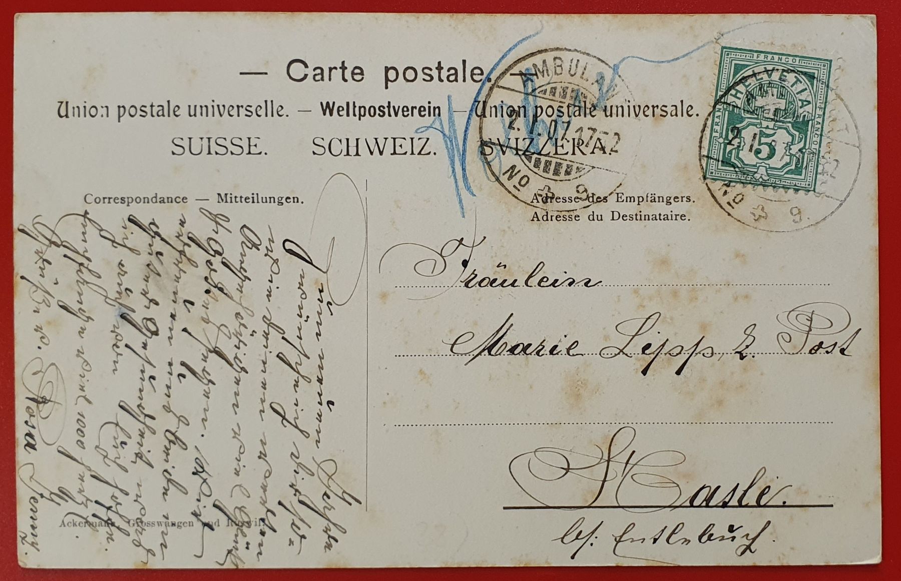 Cartoline postali: Gruss aus Grosswangen – Usato da Kreuzlingen venduto da Rschweiz1 1