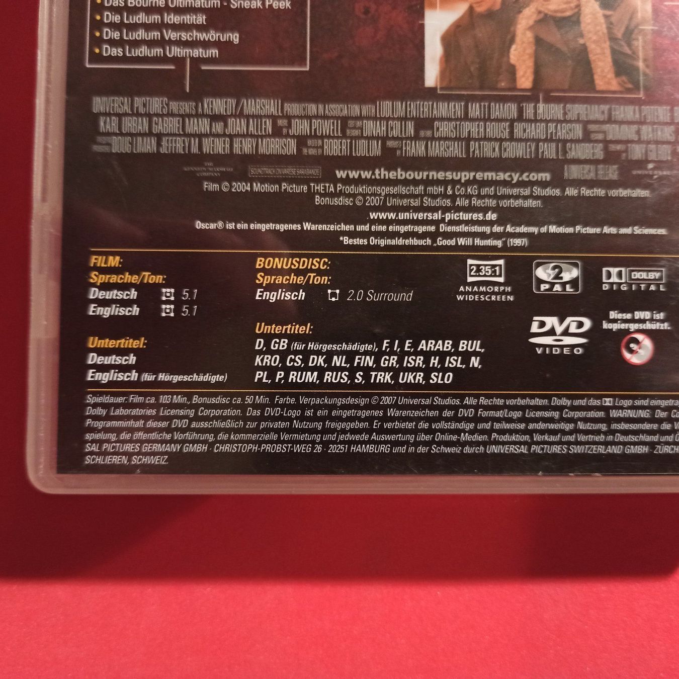 Alle DVDs: Die Bourne Verschwörung Special Edition – Gebraucht aus Dübendorf von kb86_MOVIE 3