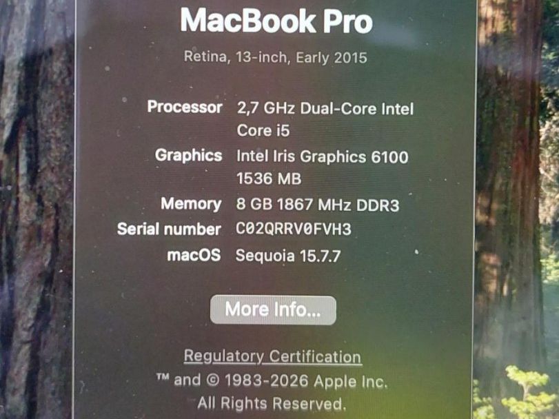 Apple Notebook: MacBook Pro 13" 2015 Retina | macOS Sequoia | 8GB RAM – Usato da Zürich venduto da MasterOfRack 3