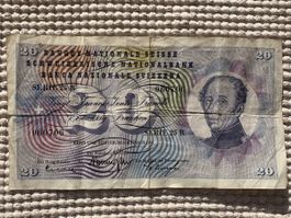 20 er Bandnote Schweiz Serie 25R / 1961