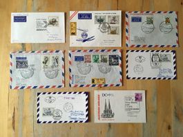 8 Flugbriefe Österreich 1971