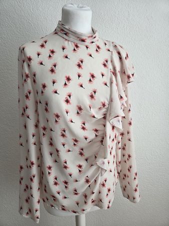 Guess Bluse mit Blumenmuster, Rüschen, Gr. M - Top Zustand!