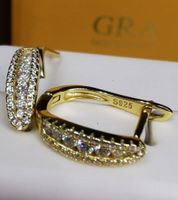 Boucles d'oreille argent avec diamants de moissanite GRA