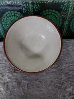 Keramikschüssel, alte, Vintage, Weiss/Braun, Top Zustand