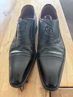 Black Leather Dress Shoes, Size 43, Made in Italy.