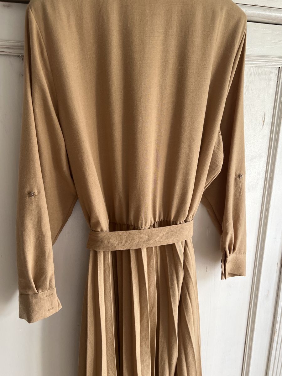 C&A Kleider: C&A Midikleid Hemdkleid Gr.48, Camel, Plissee – Neu (gemäss Beschreibung) aus Lausen von Mysli1 1