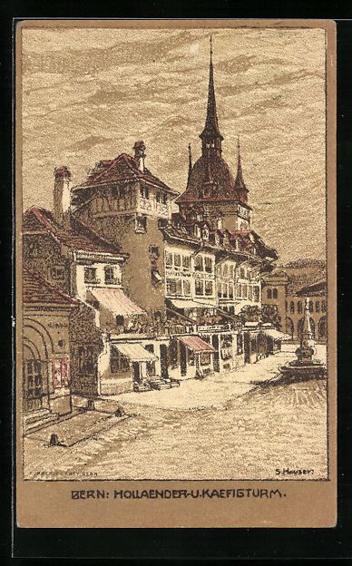 Cartes postales: Bern, Hollaender- und Kaefigturm, 1926 – D'occasion à Berlin par bartko-reher