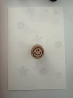 Small rubber stamp smiley face new