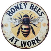 HONEY BEES AT WORK - Blechschild  (neu/OVP)