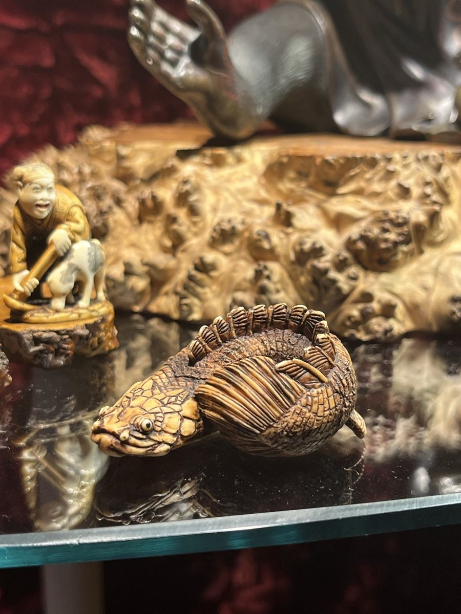 Statuette: netsuke, figur, fisch – Usato da Lengnau BE venduto da Meij 1