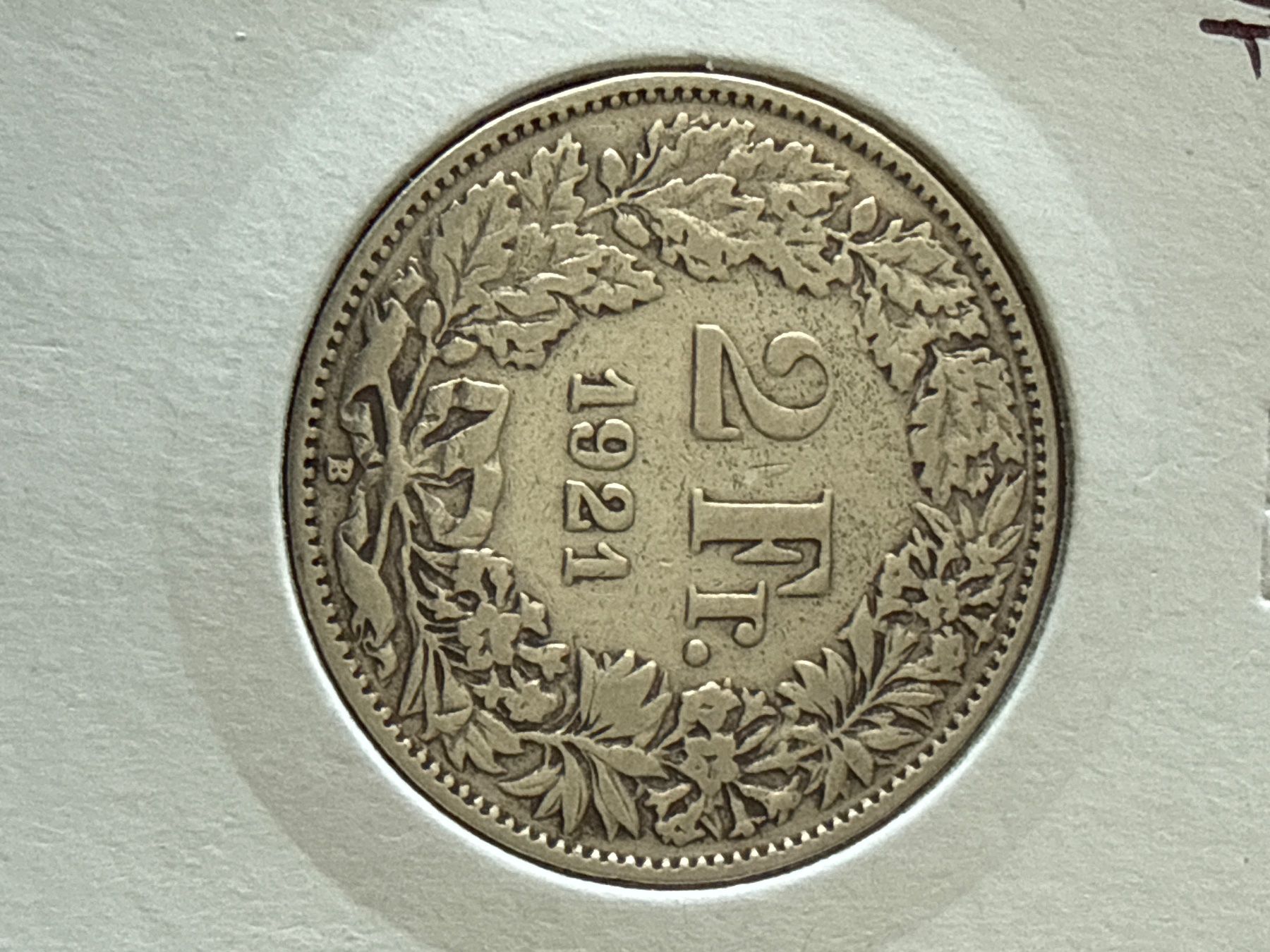 Tutti le monete: Suisse - 2 francs - 1921 - Silver Coin – Usato da Pully venduto da ta571 1