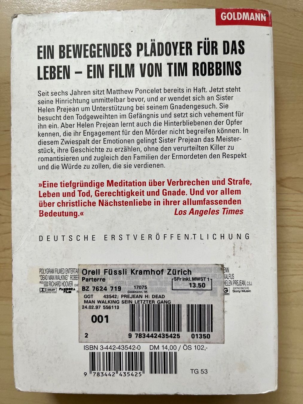 Libri: Dead Man Walking - Sein letzter Gang – Usato da Zürich venduto da Gurkis 1