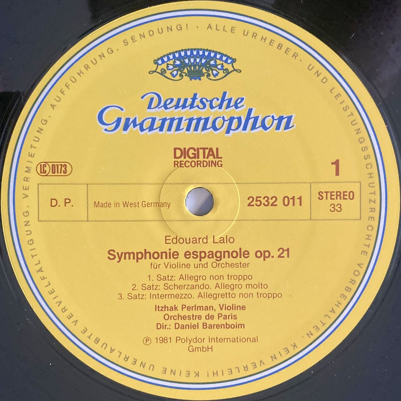 Dischi in vinile: EDOUARD LALO - SYMPHONIE ESPAGNOLE – Usato da Bottens venduto da hotter-than-hell 2